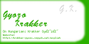 gyozo krakker business card
